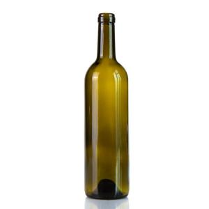 China Personalized Bordeaux Glass Wine Bottle 187ml 375ml 750ml on sale