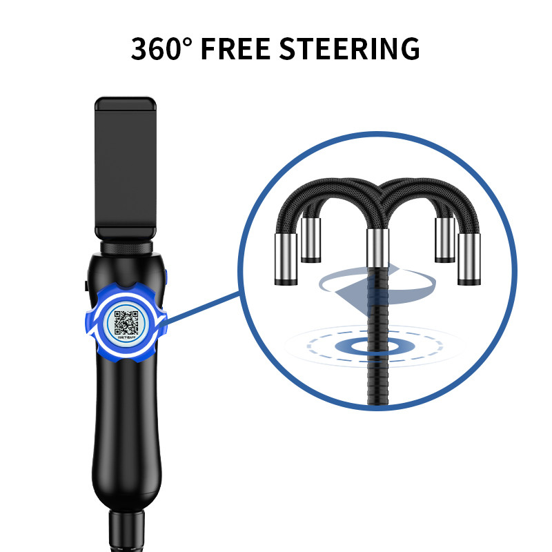 FCC 360 Steering Articulating Inspection Camera 5V Articulating Borescope