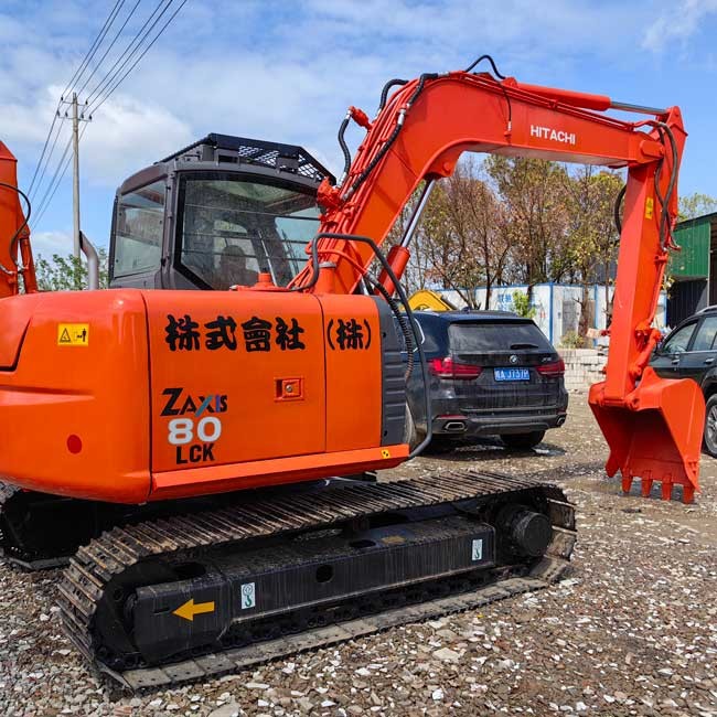 Used Original Excavator HItachi ZX80 Compact Crawl Excavator 0.28m3 Bucket Capacity