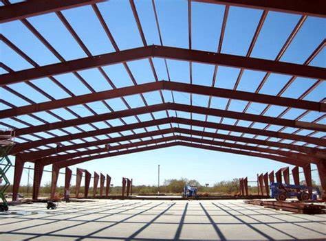 Garage Steel Structural Frame Hangar Car Parking Building / Plane Warehouse