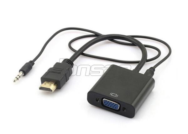 Length Customized Special Cables Bare Copper 1080P HDMI To VGA Converter Cable