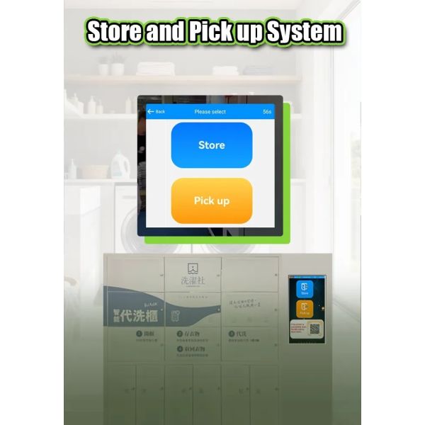 Self-Service Laundry Machine with 15 Lockers Card Reader Payment and Cloud-Based Management for Automated Laundry Services
