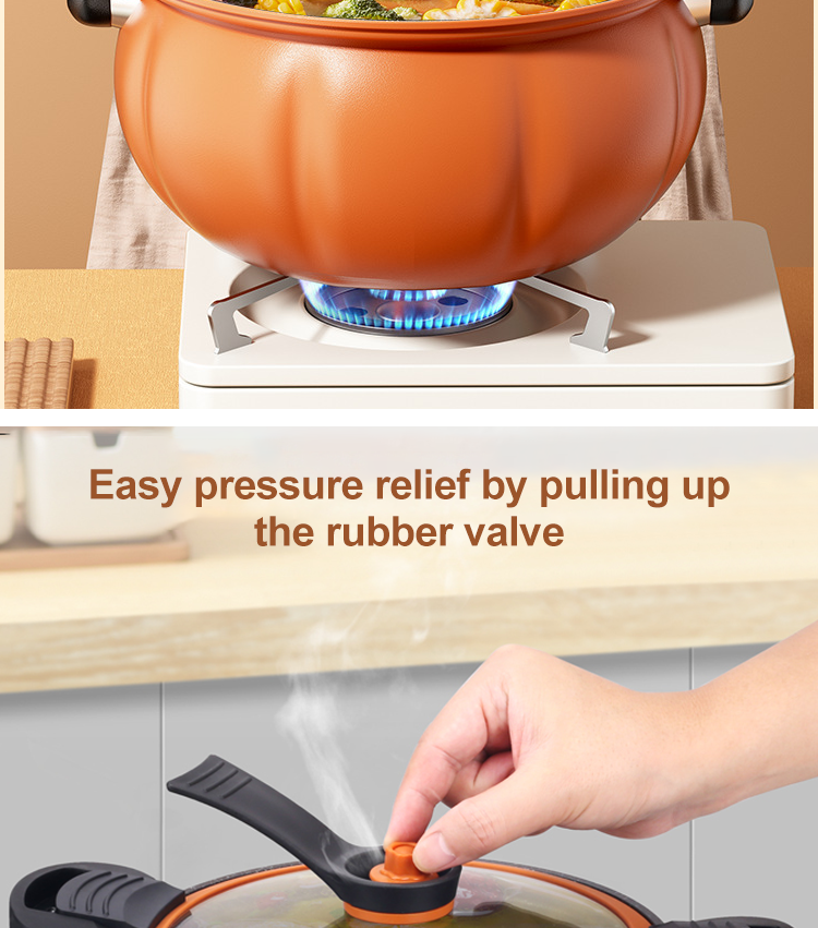 28CM Large Capacity Iron Kitchen Pressure Cooker Maifan Stone Non Stick Coating