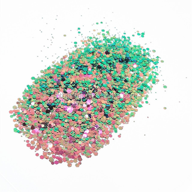 Valentine's Day Diwali-Packaged Bag Dropshipping Glitter Chameleon Chunky Nail Art Supplies Shift Color 3D Decorations