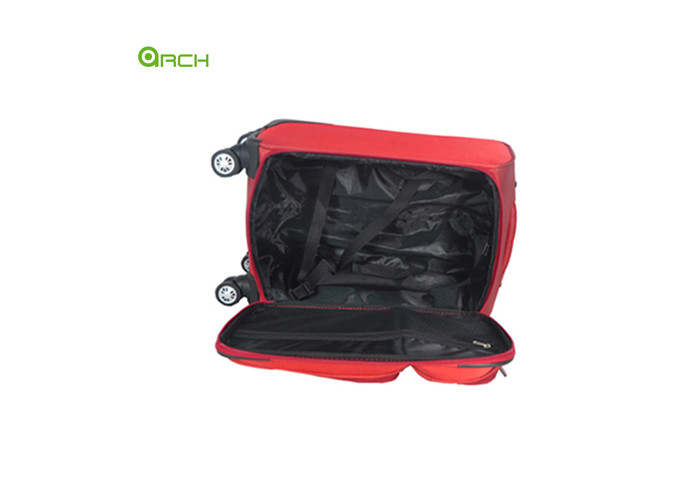 1680D Polyester Soft Sided Luggage with Two Front Pockets and Stylish Flight Wheels