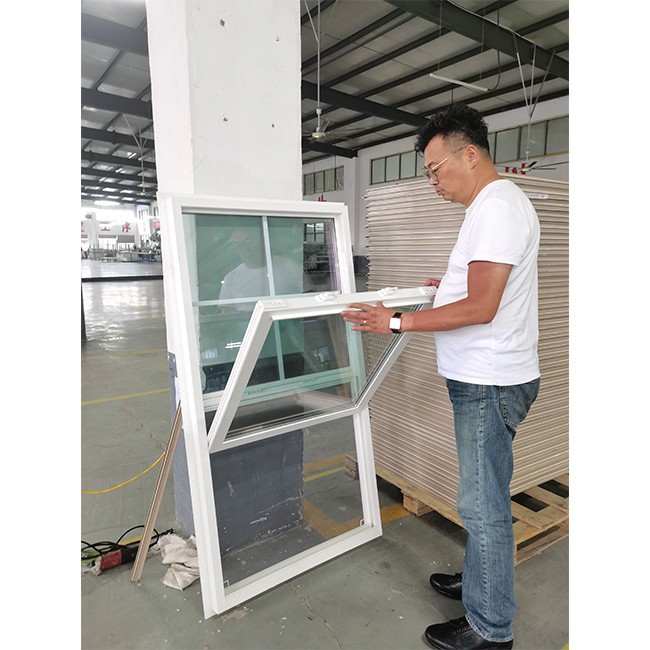 American Design UPVC Single Hung Window 1.4mm-2.5mm Thickness Environmentally Friendly