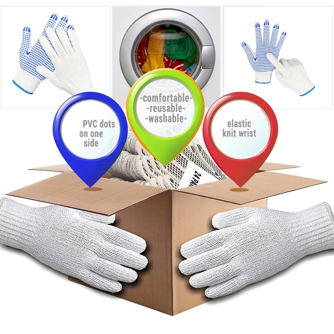 Glued Labor Protection Gloves Are Comfortable And Slip Resistant, With Complete Specifications, Soft And Breathable