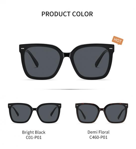Polarized Lens Square Acetate Sunglasses Large Square Customizable