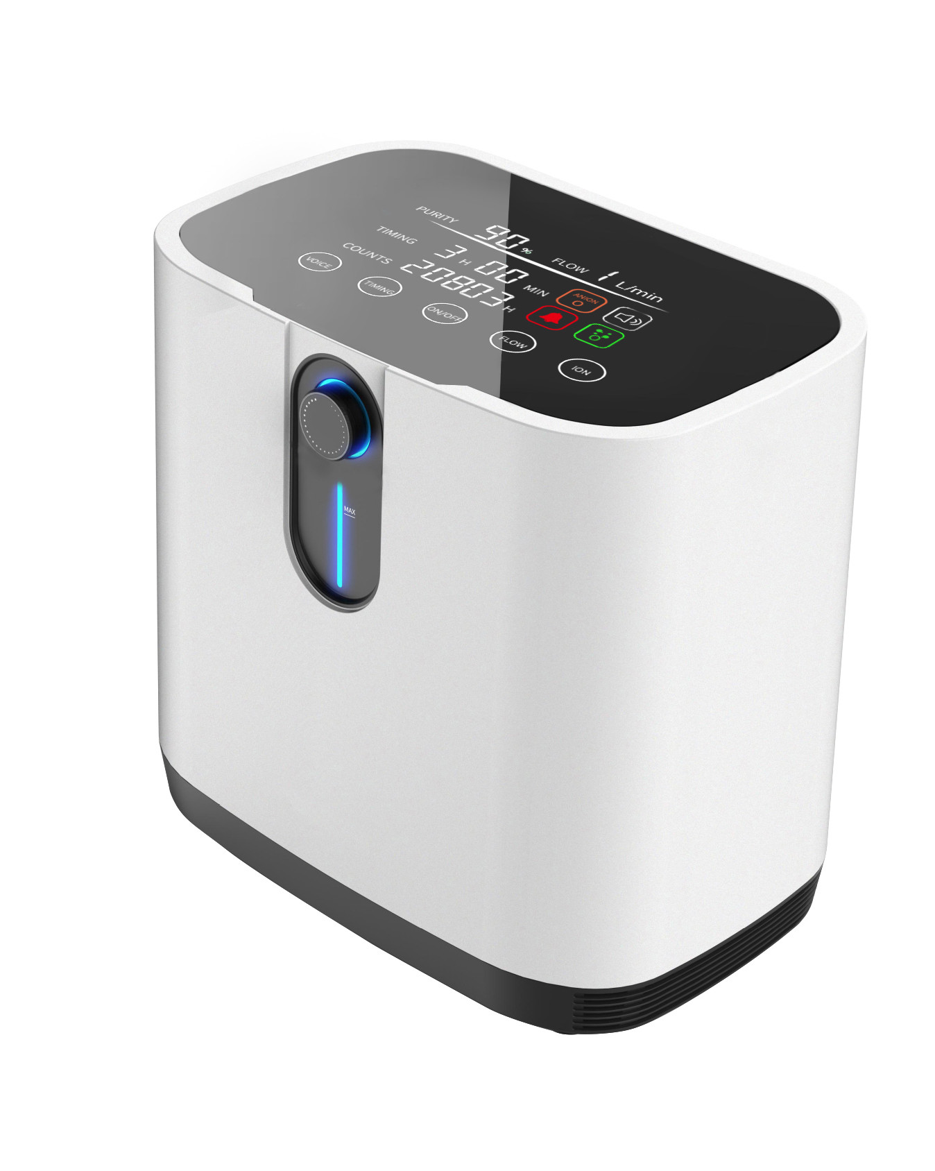 Adjustable AMONOY Portable O2 Concentrator Low Noise Home 1 - 5L