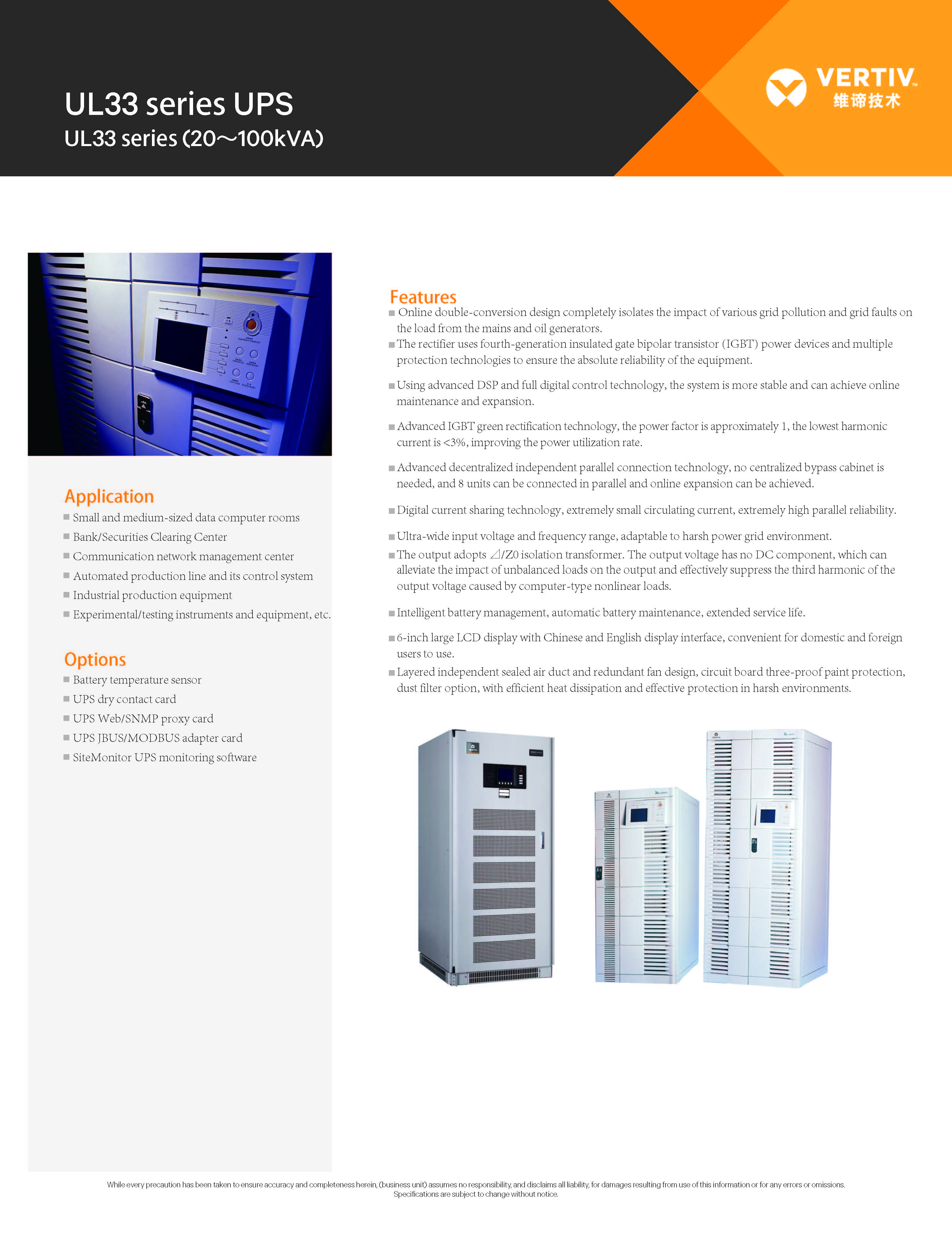 Vertiv Liebert UPS for Industrial 380/400/415VAC Output Voltage 0.8 Output Power Factor