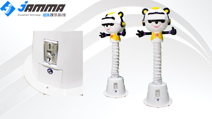 Adjustable Panda Dinosaur Kiddie VR Cinema Simulator , Up - Down Machine 9D Reality Simulator