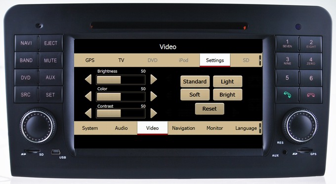 Ouchuangbo dvd GPS autoradio navi Mercedes Benz ML W164 GL X164 bluetooth ipod canbus SD