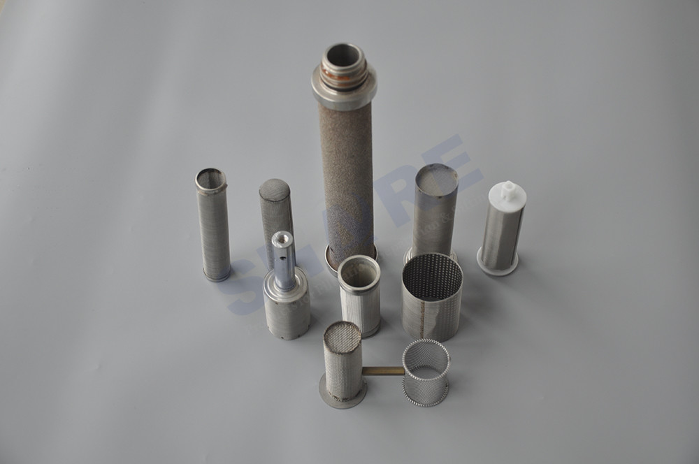 Cylinder Filter 304 Stainless Steel Mesh Insert Molded Or Over Moulded With Glass Fibre Reinforced Plastic PA6.6 GF30