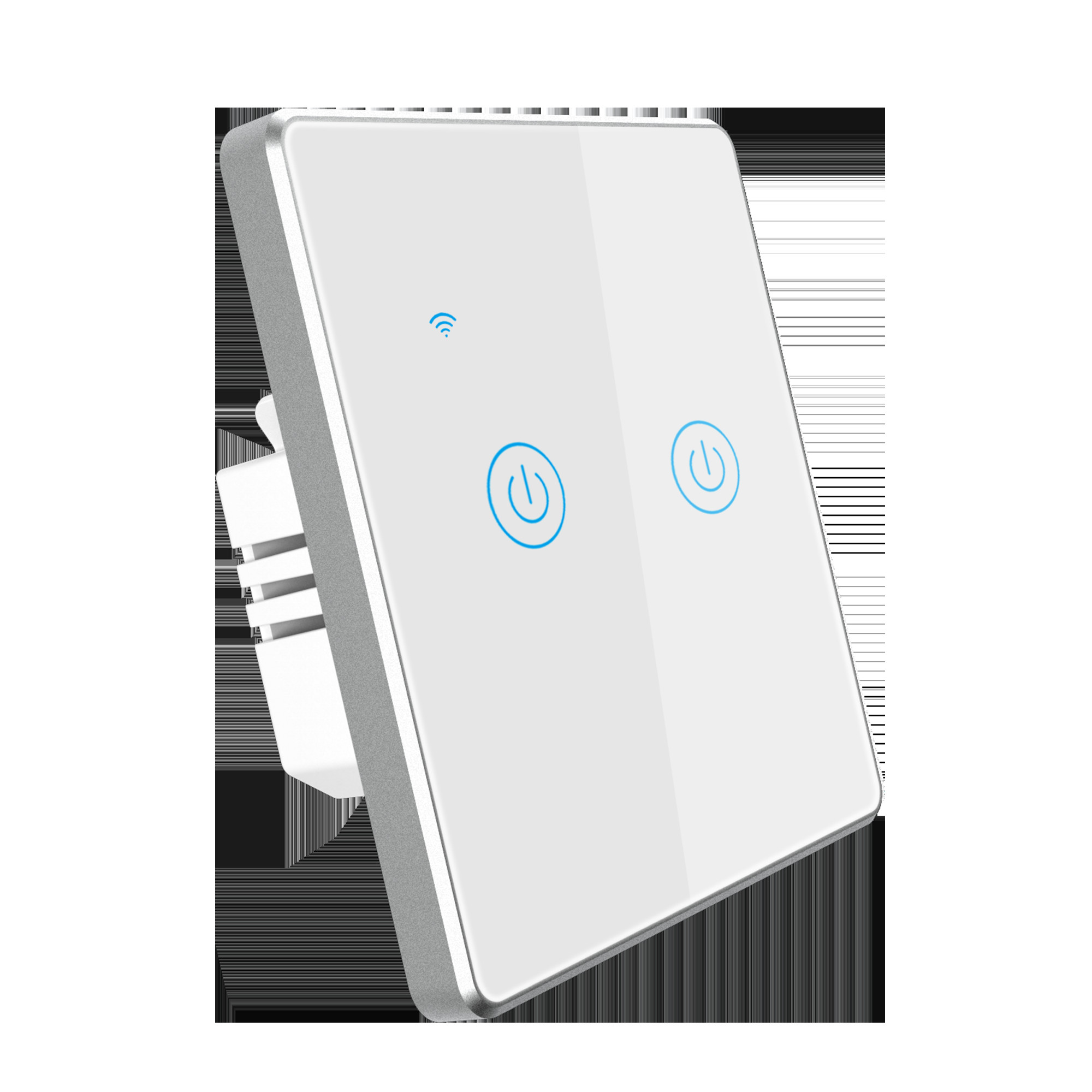 Tuya Wifi Smart Timer Switch Manufacturer Eu Standard 2 gang Led Sensor Light Voice Control Touch