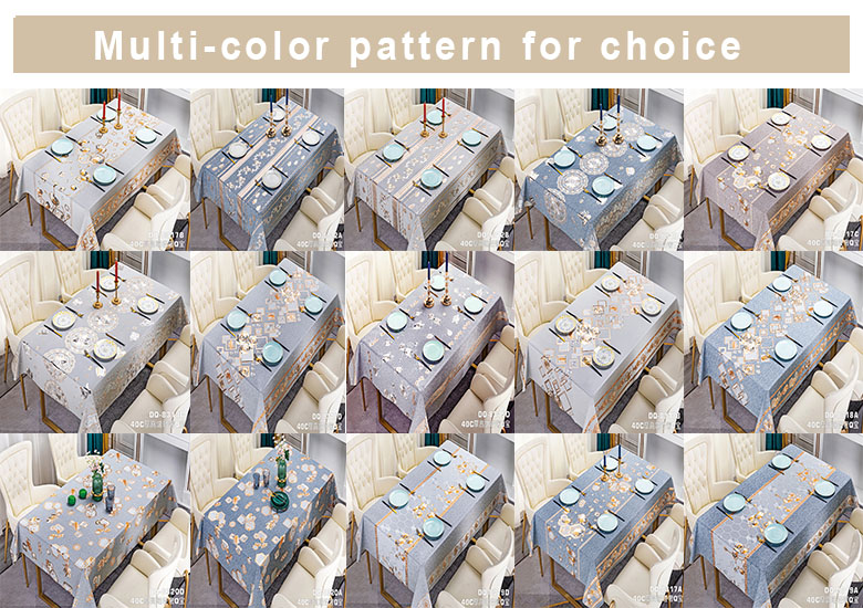 Waterproof Printed Pattern Pvc Table Cover Design for Home and Restaurant Easy to Clean