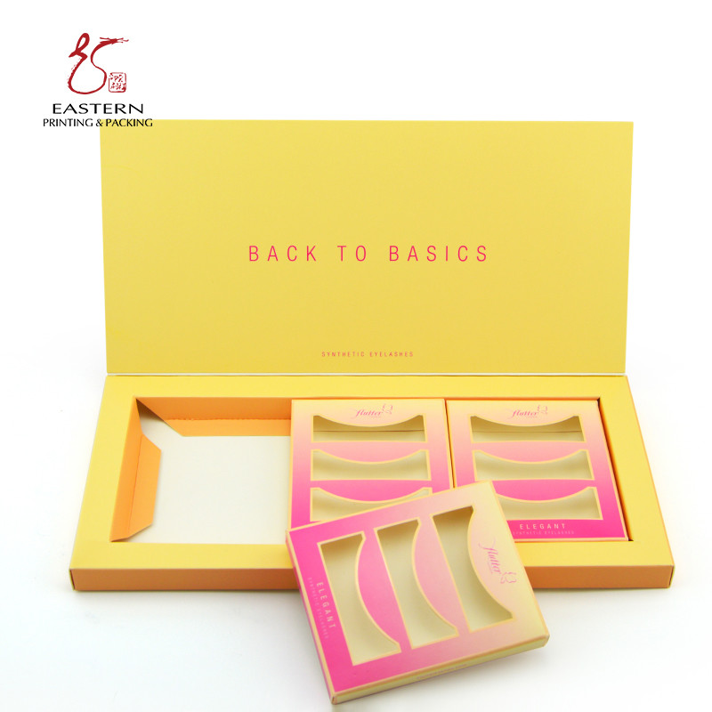 CMYK Printing Foldable Eyelash Packaging Box High Hardness