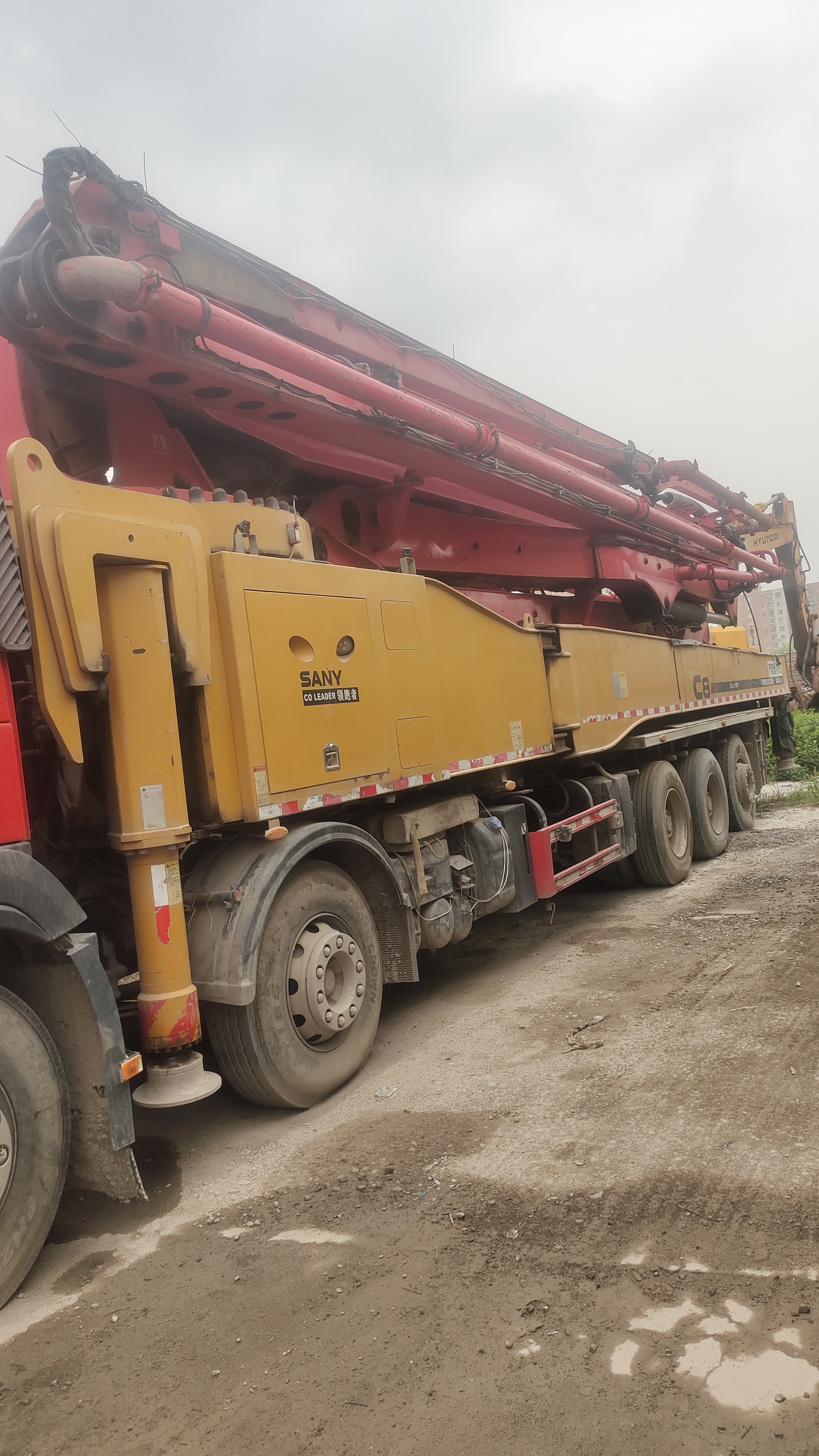Used SANY concrete pump truck for sale, Mercedes Benz chassis