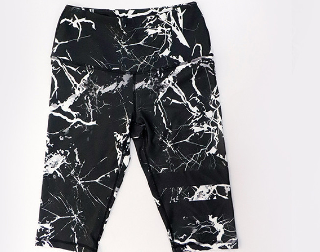 Workout Nylon Print Sports Workout Shorts Scrunch Butt Woman Fitness Yoga Leggings