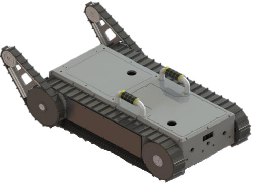 Crawler Ip65 Robot Chassis Light Weight Single Swing Arm