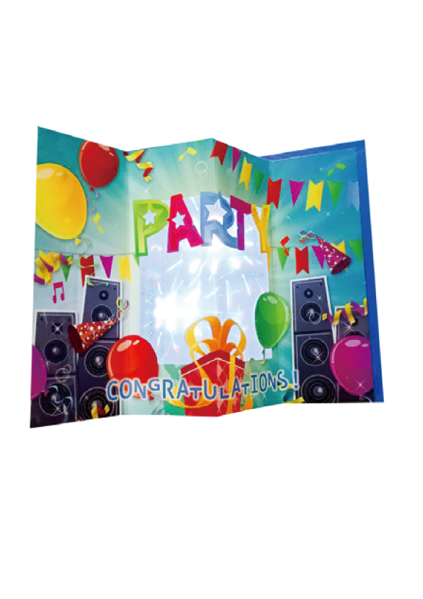 Popular Voice Record Music Greeting Card With Full 4C Color Printing
