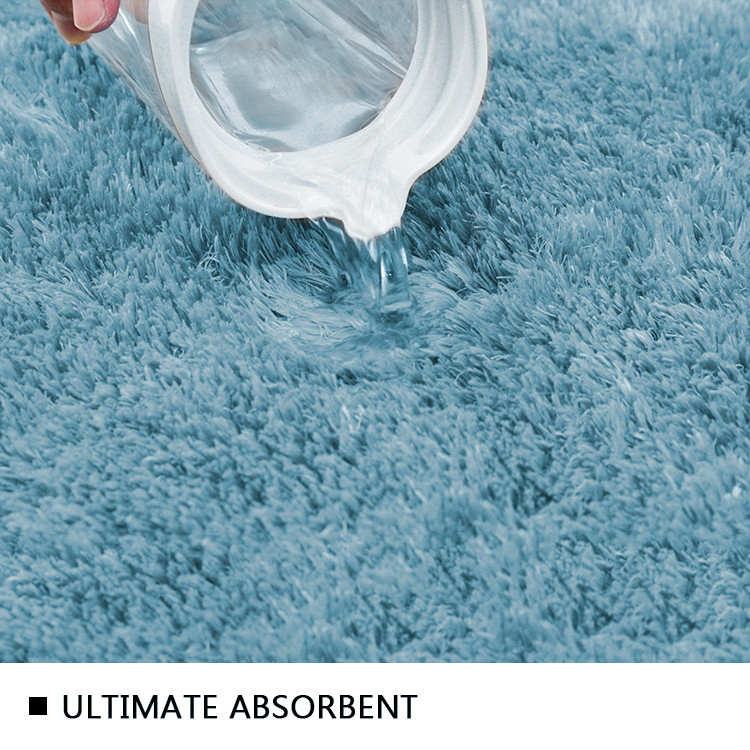 Customized Size Water Absorption Bath Mat Pile 3cm Eco Friendly Bathroom Rugs