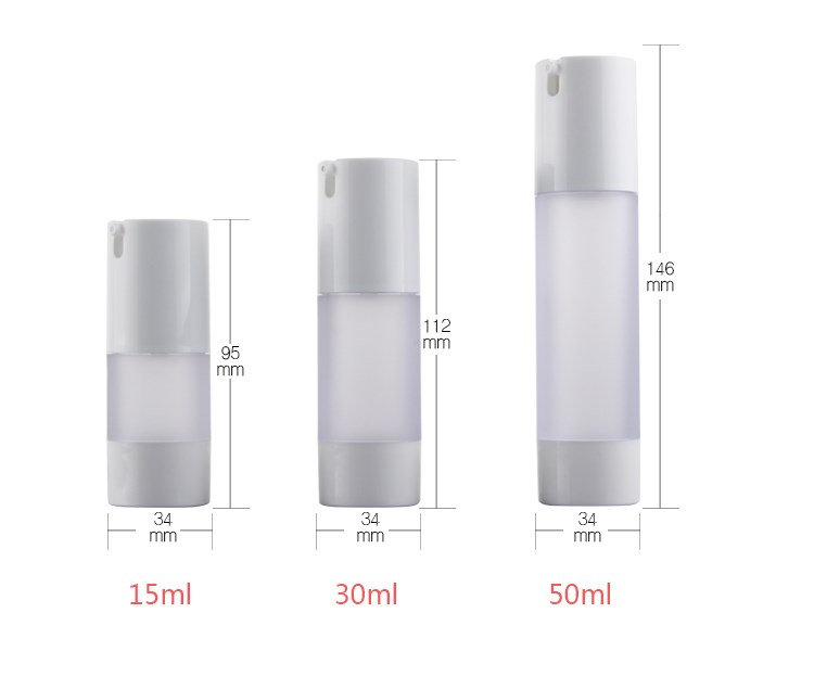 Plastic AS Gold Aluminum Bottles 10ml - 30ml Airless Pump Bottle