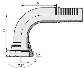 Factory Direct 90 Degree Bsp Female 60 Degree Cone 22691 Hydraulic Nipple Hose Connector Combination Joint Fittings