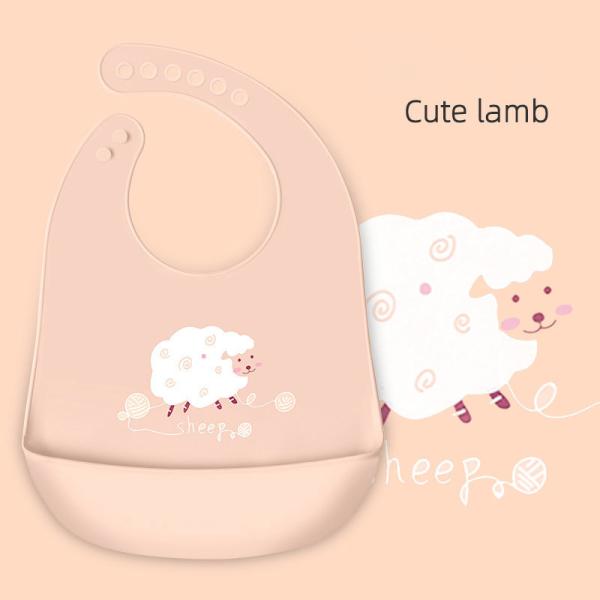 Purple Children'S Clothing Accessories Silicone Waterproof Feeding Bibs For