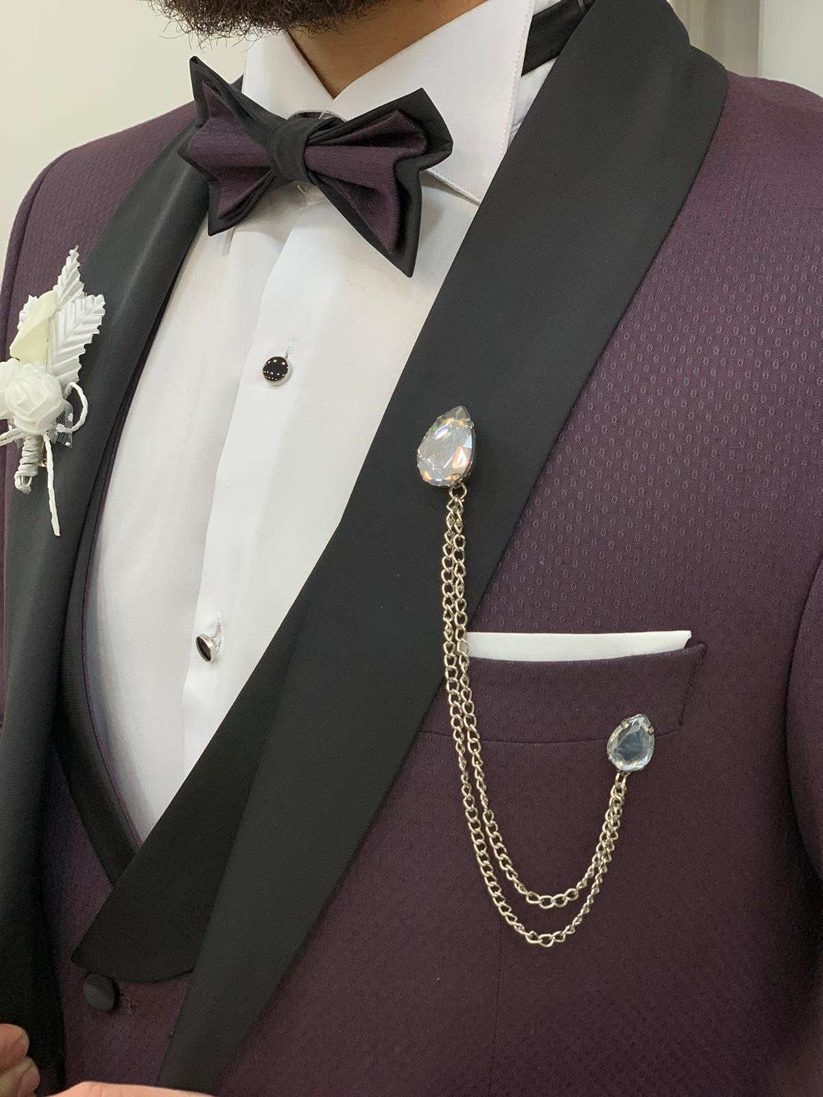 Wedding Red Mens Tuxedo 65% Polyester 32% Viscose 3% Lycra