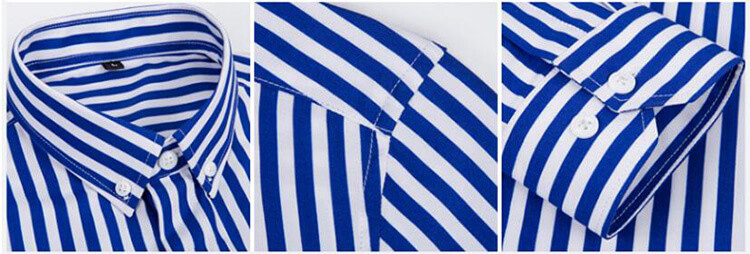 Striped Custom Men Work Shirts Tailored Dress Shirts Multi Color Optional