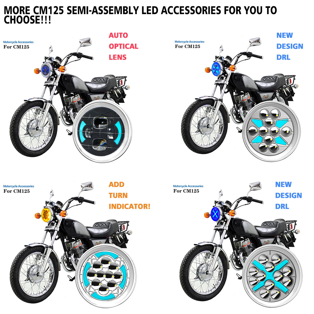 CM125 LED Motorcycle Headlight DRL 6 Inch Universal Motorcycle Headlight