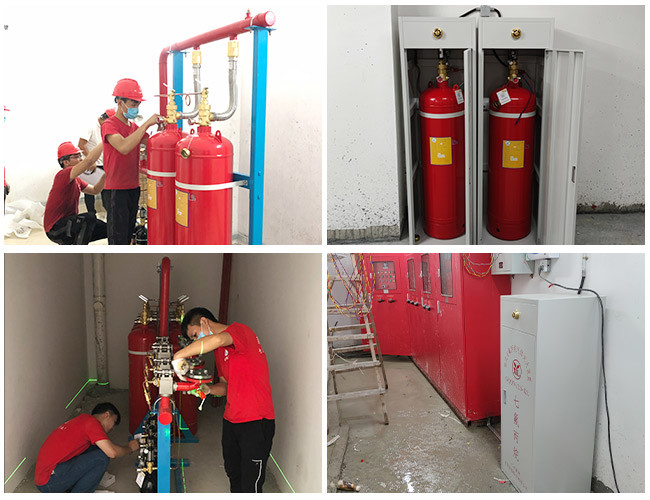 Gas Hfc 227ea Fire Extinguisher Automatic Pipe Line For Date Room