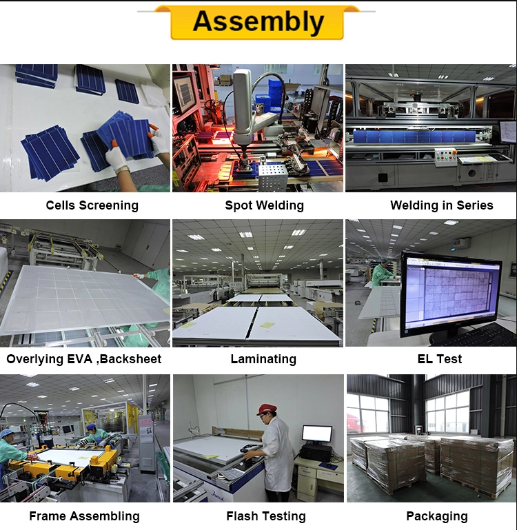 100w 200w Poly Cell Aluminum Glass Solar Panel Off The Grid On Grid Solar Panel