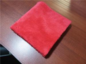 40x40cm red color microfiber microfibre plush coral fleece towel
