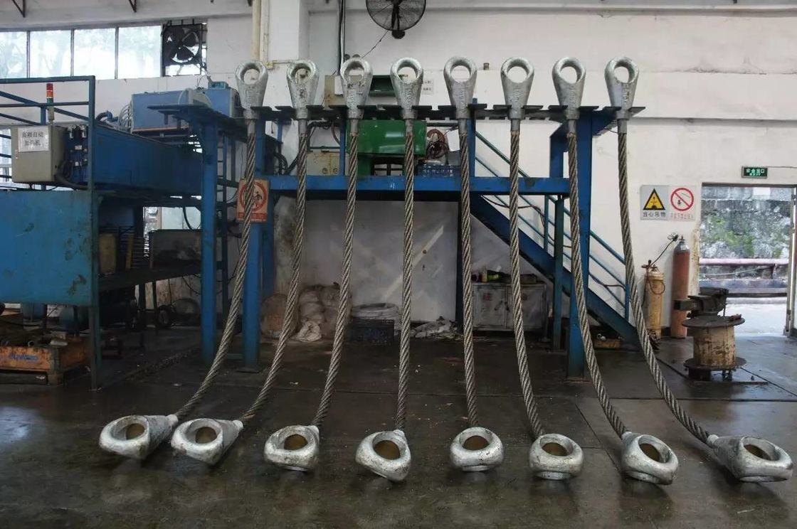 EN 13411-4 70mm Wire Rope Sling Assembly , 5:1 Short Bow Socket