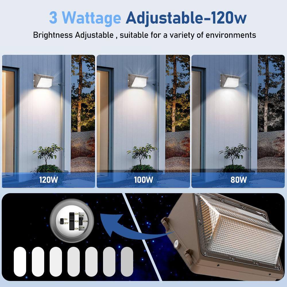 LED Exterior Wall Pack 3500K 4000K 5000K 7800Lm Outdoor Country Wall Lights