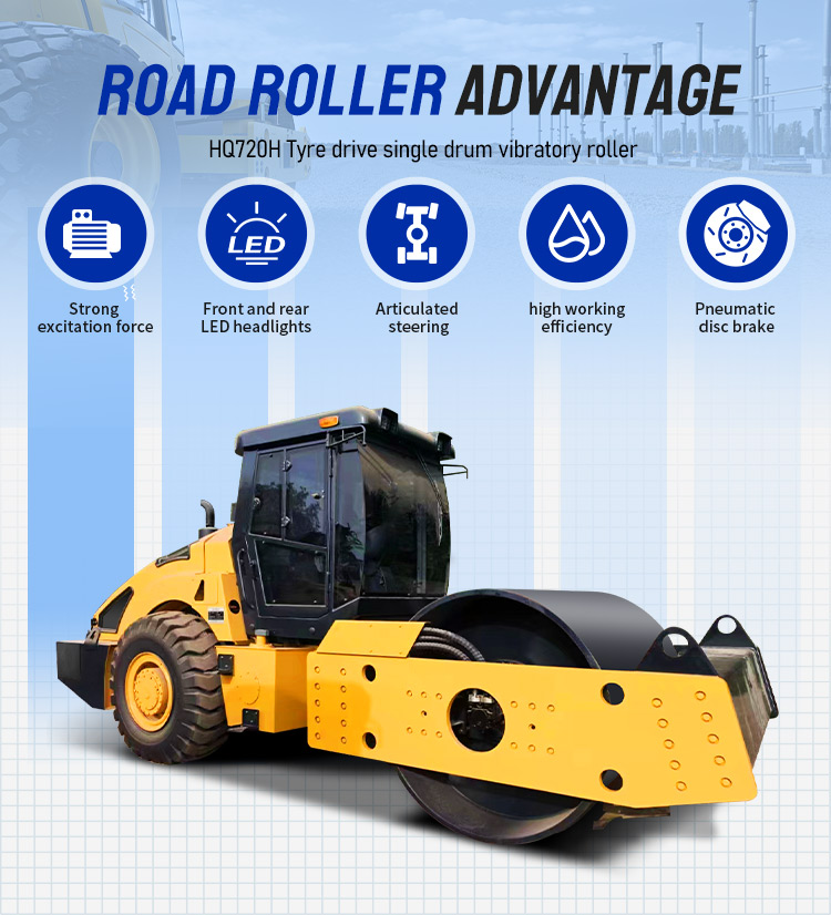 Fully Hydraulic System Double Single Drum Vibration Road Roller Ride for Road Compaction