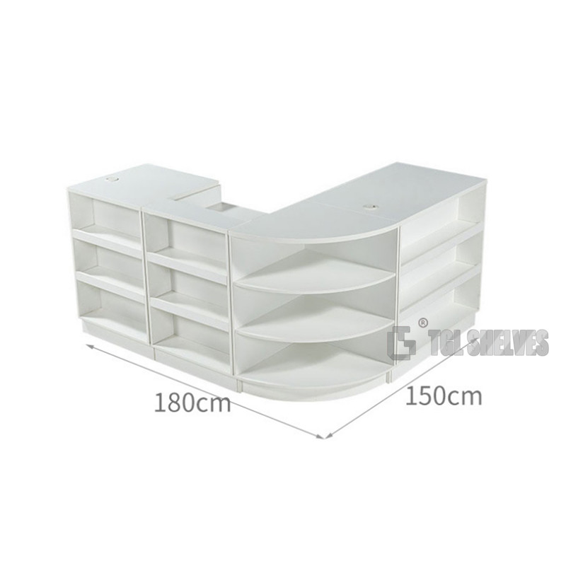 Modern Supermarket Checkout Counter 600×600×850mm Size MDF Boards Material