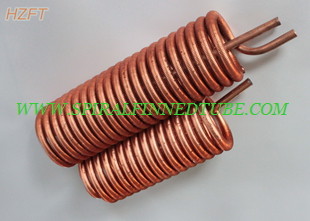 Heat Exchanging Copper / Cupronickel Water Heating Coil 0.75MM Fin Thickness for Water Tank