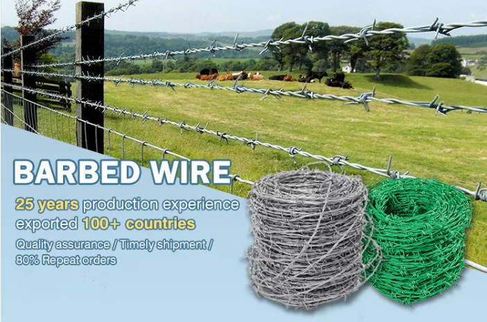 12.5 Guage Fully Galvanised Barbed Wire 80g/M2 Zinc Coating 1320 Feet