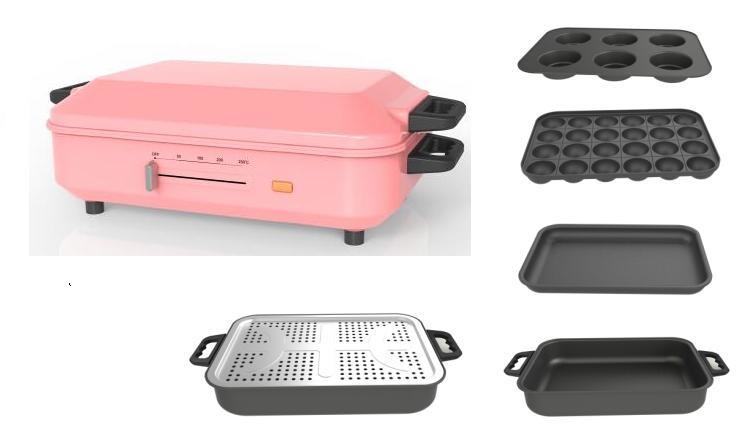 Multi Functional Cooker , Takoyaki Maker With Detachable Plates
