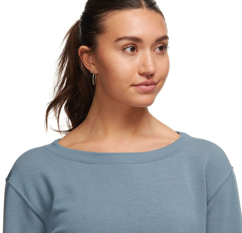 Plain Triangle Color Block Women Pullover Sweatshirt 260gsm Plain Crew Neck Sweatshirt