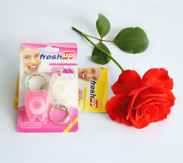 2 Pcs / pack 15 Meters Mint Flavor Polyester Floss Key for Dental Cleaning , FH01-6