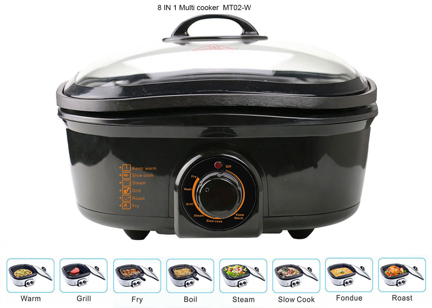 Non Stick Multi Cooker Pressure Cooker Smart Pro Fast Heating 5 Litre Single Dial