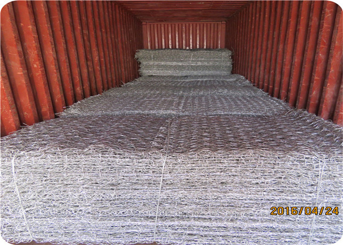 Powder Coated Gabion Box / Welded Gabion Stone Cages 2*1*1m*3.2mm