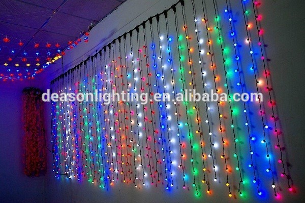 2*3m warm white LED curtain christmas light