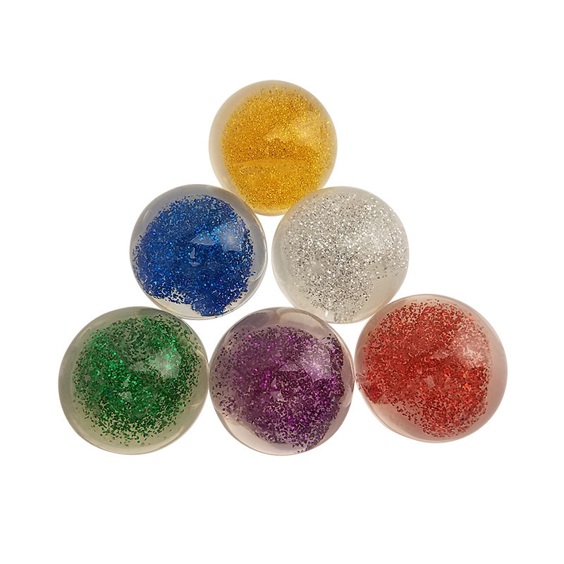 colorful glitter UV light resin ball glow for kids christmas gift