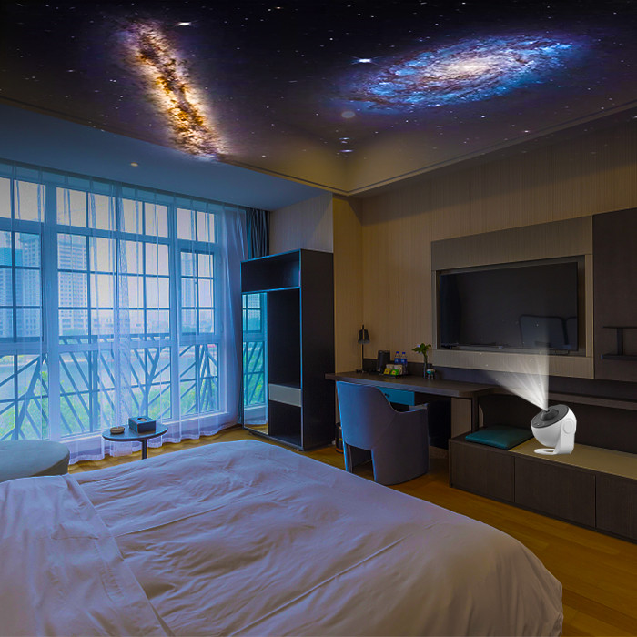 Switch Button Planetarium Galaxy Projector 12 HD 4K Film Discs 360 Degree Adjustable