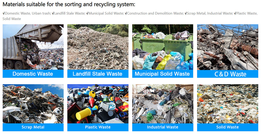 Solid Waste Trommel Drum Screen Screening Msw Sorting Line Waste Recycling Sorting Machine