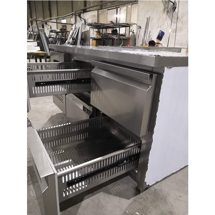 304SS 250W Commercial Fridge Freezer for kitchen